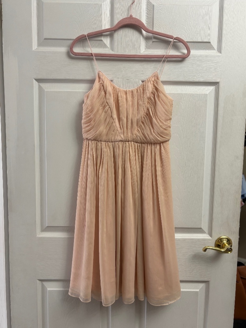 Hitherto Anthropologie Women's Blush Flowy Formal Fairy Dress
